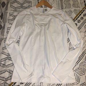 Divided White Long Sleeved Crew Neck - Medium